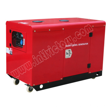 11kVA diesel silencioso portátil diesel gerador do motor do cilindro com certificações CE / Soncap / Ciq